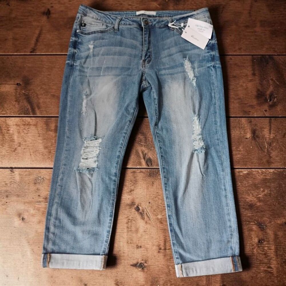 KanCan Kendall Jean Distressed Mid Rise Skinny Ankle NWT Size W13/30 KC6042M